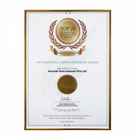 Auweld Top 20 Outstanding New Enterprise Certificate